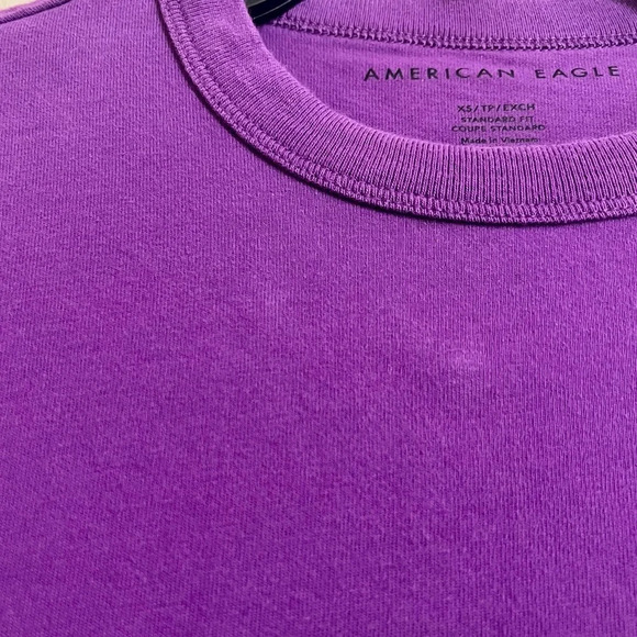 AMERICAN EAGLE Streetwear Purple‎ and Blue Mountain Graphic Long Sleeve Size XS - Picture 7 of 9